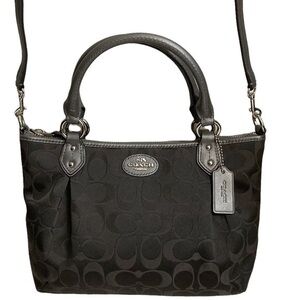 Coach gray COLETTE SIGNATURE MINI FASHION SATCHEL (COACH F33416)